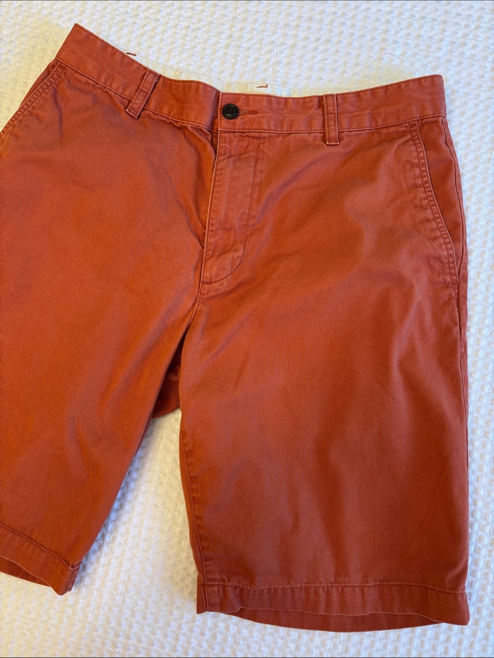 Dockers Men's Size 32 Rust Orange Flat Front Chino Shorts